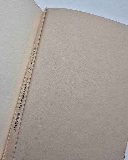 [EGYPTE]MAETERLINCK, Maurice et COURNAULT,...