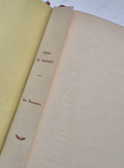 RÉGNIER, Henri de. Nos rencontres.

Paris,...