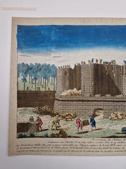 [REVOLUTION - PARIS]. Démolition de la Bastille...