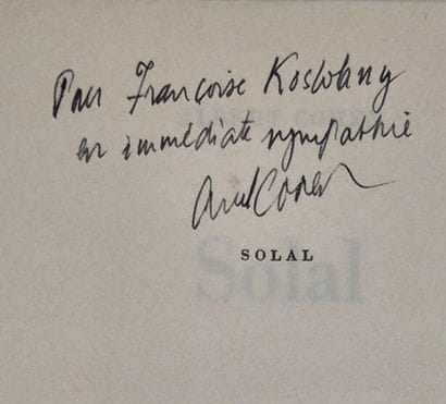 COHEN, Albert. Solal.

Paris, Gallimard,...