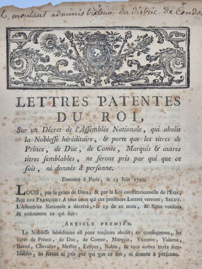 [REVOLUTION -MARIBON DE MONTAUT]. 29 lois...