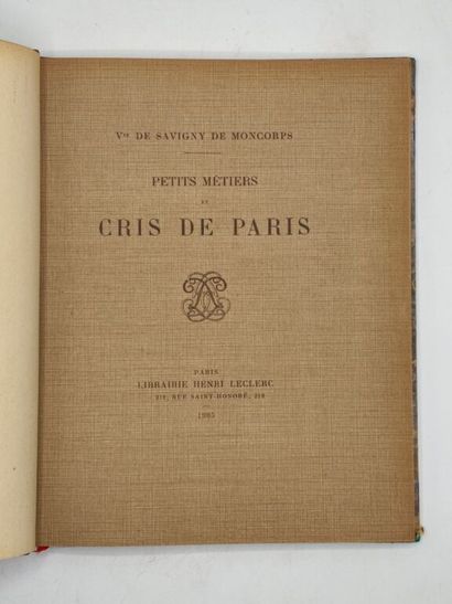 [PARIS]SAVIGNY DE MONCORPS, René Jean Baptiste....