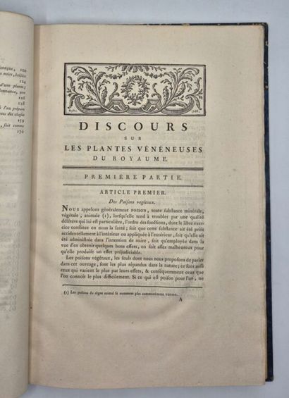 BULLIARD, Pierre. Histoire des plantes vénéneuses...