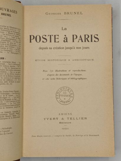 [PARIS]BRUNEL, Georges. La Poste à Paris...