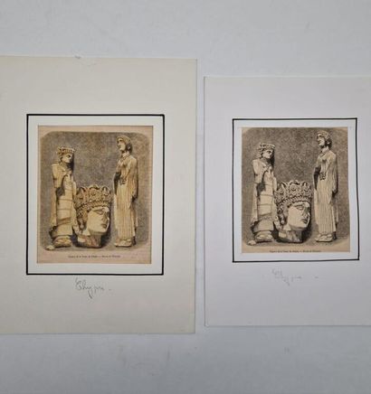 [CHYPRE]. Ensemble de 16 gravures en couleurs...