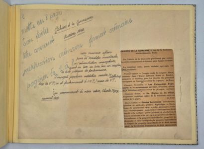 PÉGUY, Charles. Epreuve corrigée : Cahiers...