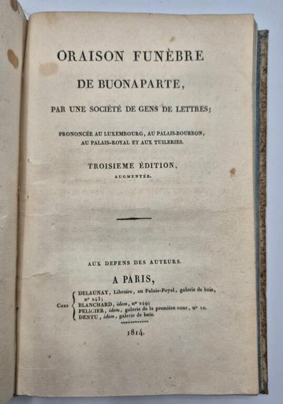 [NAPOLEON]. Recueil relatif à Napoléon Bonaparte...