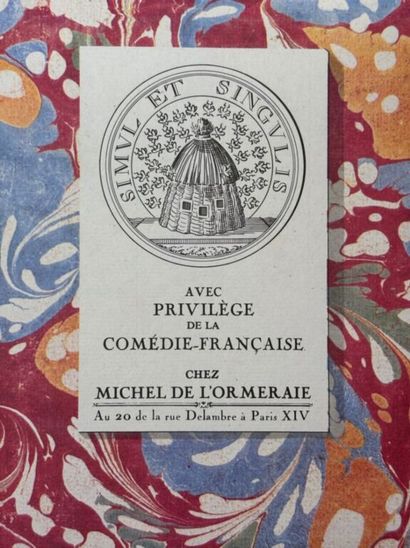 MOLIÈRE. Oeuvres.

Beau facsimilé de l'édition...