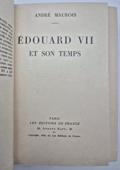 MAUROIS, André. Edouard VII et son temps.

Edition...
