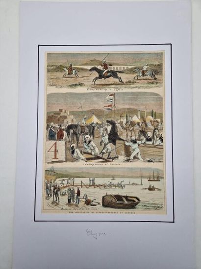 [CHYPRE]. Ensemble de 16 gravures en couleurs...