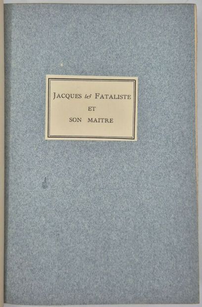 DIDEROT, Denis et HÉMARD, Joseph. Jacques...