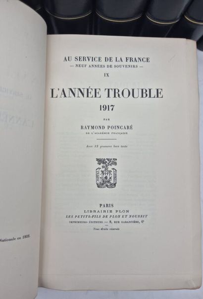 POINCARÉ, Raymond. Au service de la France....
