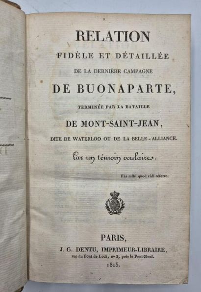 [NAPOLEON]. Recueil relatif à Napoléon Bonaparte...
