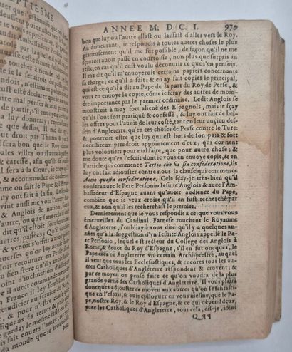 OSSAT, Arnaud d'. Lettres de l'illustrissime...