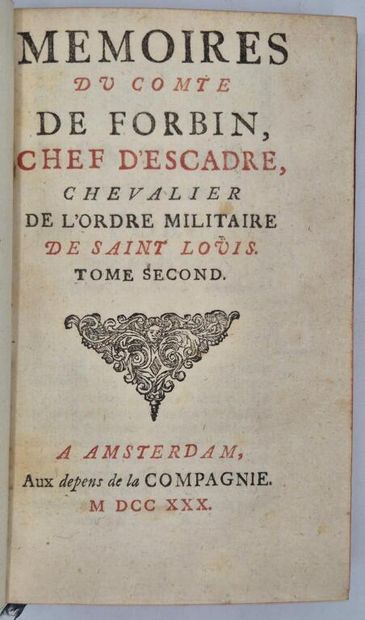 [MARINE XVIIe]. Mémoires du comte de Forbin,...