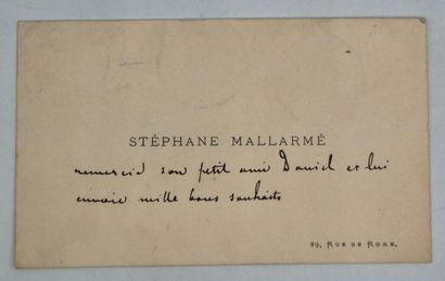 MALLARMÉ, Stéphane. Carte de visite autographe...