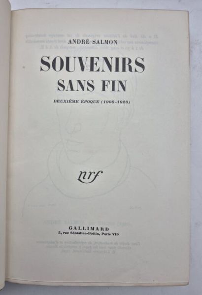 SALMON, André. Souvenirs sans fin.

Edition...