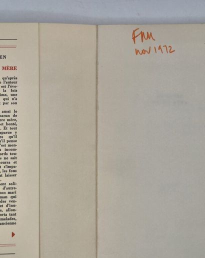 COHEN, Albert. Le Livre de ma mère.

Paris,...