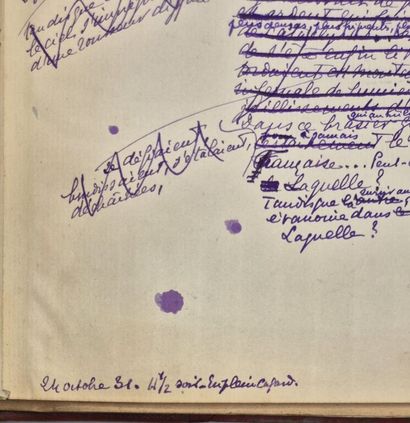 ROUFF, Marcel. Manuscrit autographe d'un...