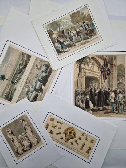 [CHYPRE]. Ensemble de 16 gravures en couleurs...