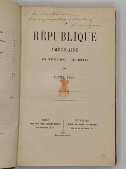 [ETATS-UNIS] EYMA, Xavier. La République...