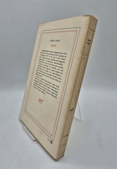 COHEN, Albert. Carnets. 1978.

Edition originale....