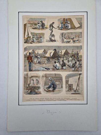 [CHYPRE]. Ensemble de 16 gravures en couleurs...