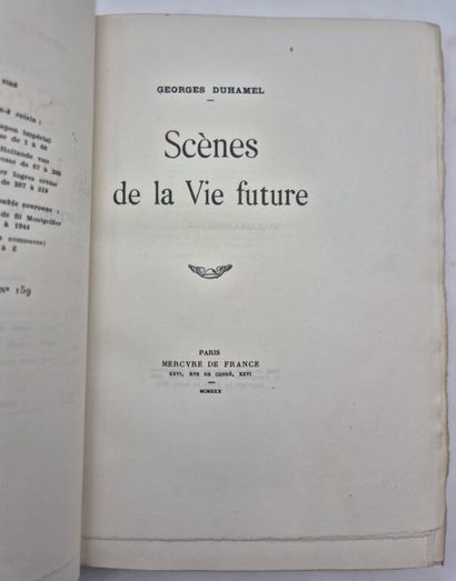 DUHAMEL, Georges. Scènes de la vie future.

Edition...