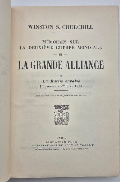 CHURCHILL, Winston. La Deuxième Guerre mondiale.

Les...