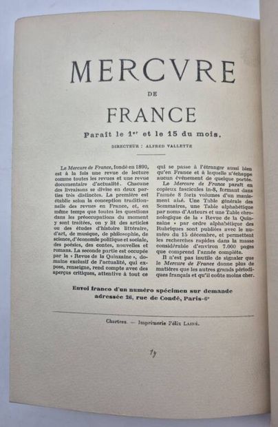 SAMAIN, Albert. Oeuvres I, II et III.

Paris,...