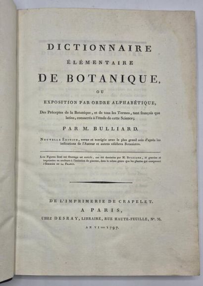 BULLIARD, Pierre. Dictionnaire élémentaire...