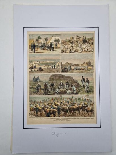 [CHYPRE]. Ensemble de 16 gravures en couleurs...