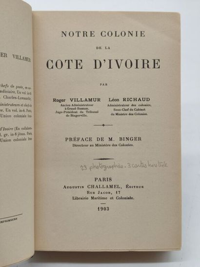 [CÔTE D'IVOIRE] VILLAMUR, Roger et RICHAUD,...