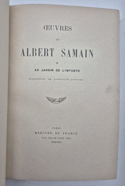 SAMAIN, Albert. Oeuvres I, II et III.

Paris,...