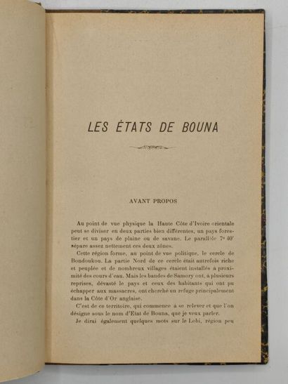 [CÔTE D'IVOIRE]. Études, notes et renseignements.

Rare...