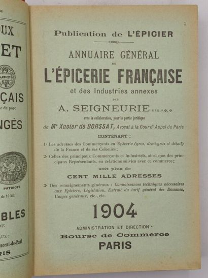 [COMMERCE]SEIGNEURIE, Albert. Annuaire général...
