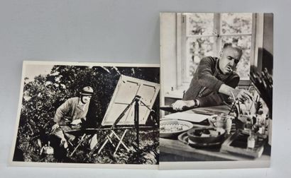 DUNOYER DE SEGONZAC, André. Deux cartes postales...