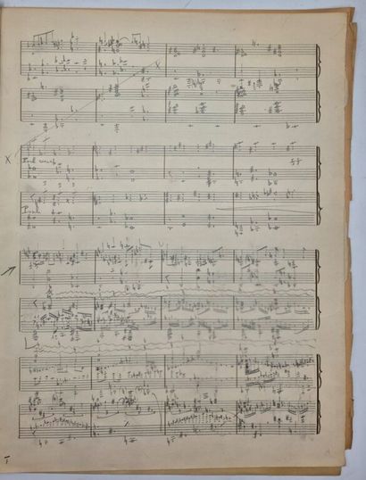 [MUSIQUE]FRANÇAIX, Jean. Partition autographe...