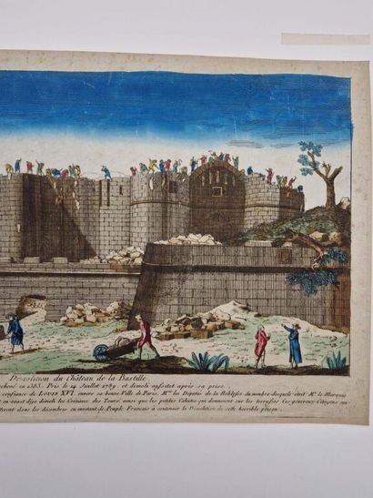 [REVOLUTION - PARIS]. Démolition de la Bastille...