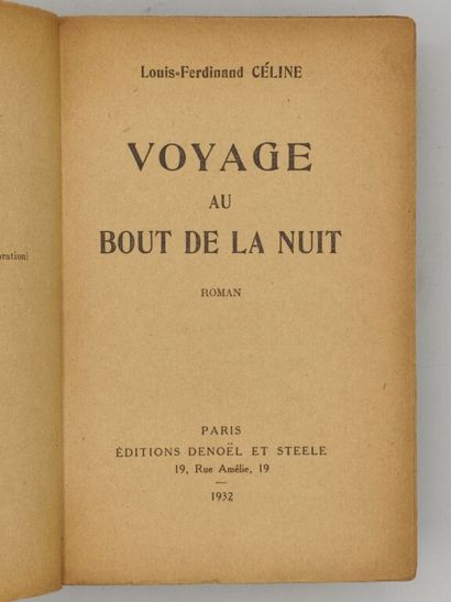 CÉLINE, Louis-Ferdinand. Voyage au bout de...