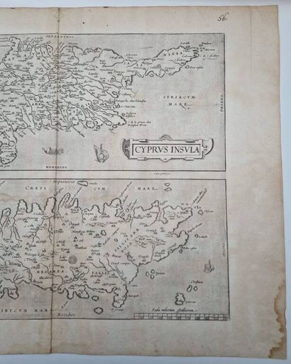 [CHYPRE - CRÈTE]. ORTELIUS, Abraham. Cyprus...