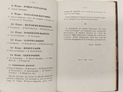 [CYCLISME]BAUGÉ, Alphonse. Le Tour de France...