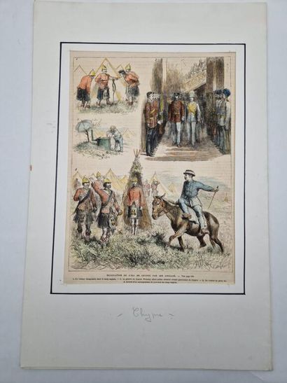 [CHYPRE]. Ensemble de 16 gravures en couleurs...