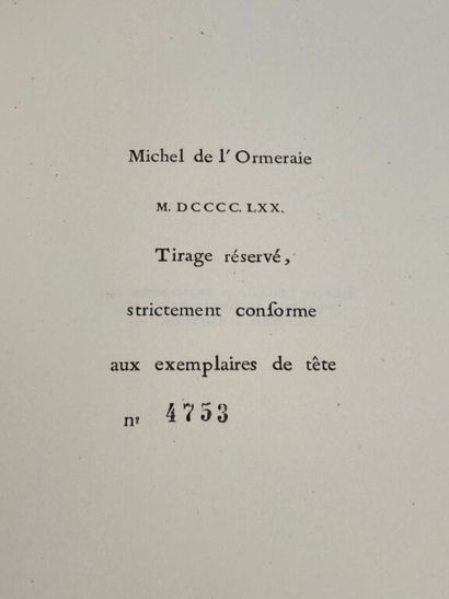 MOLIÈRE. Oeuvres.

Beau facsimilé de l'édition...