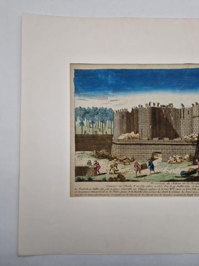 [REVOLUTION - PARIS]. Démolition de la Bastille...