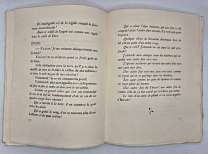 CLAUDEL, Paul. Cinq grandes odes suivies...