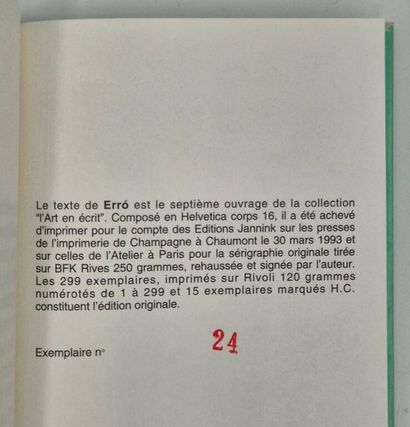 ERRÓ. Easy is interesting.

Paris, Jannink,...