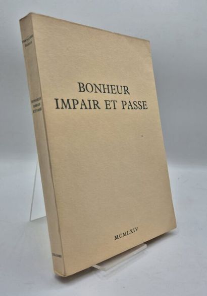SAGAN, Françoise. Bonheur impair et passe.

Paris,...