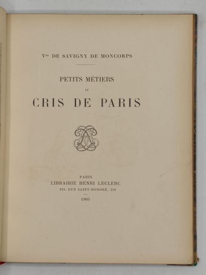 [PARIS]SAVIGNY DE MONCORPS, René Jean Baptiste....