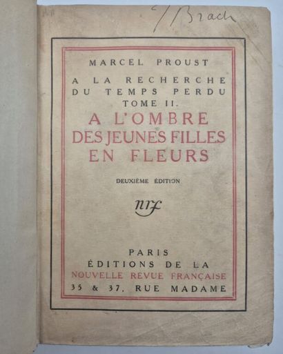 PROUST, Marcel. À l'Ombre des jeunes filles...